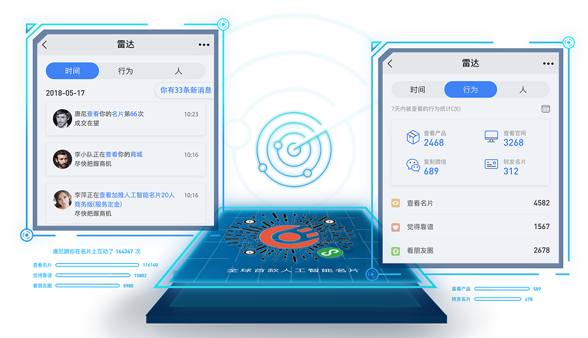 智能名片+小程序   连接微信十亿用户_AI雷达